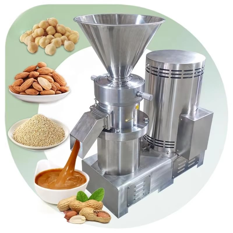 Molinillo industrial de mantequilla de nuez para moler ultrafino de mantequillas de nueces, pasta de chile, maní, almendras, leche de soja y salsas con tecnología avanzada de homogeneización para