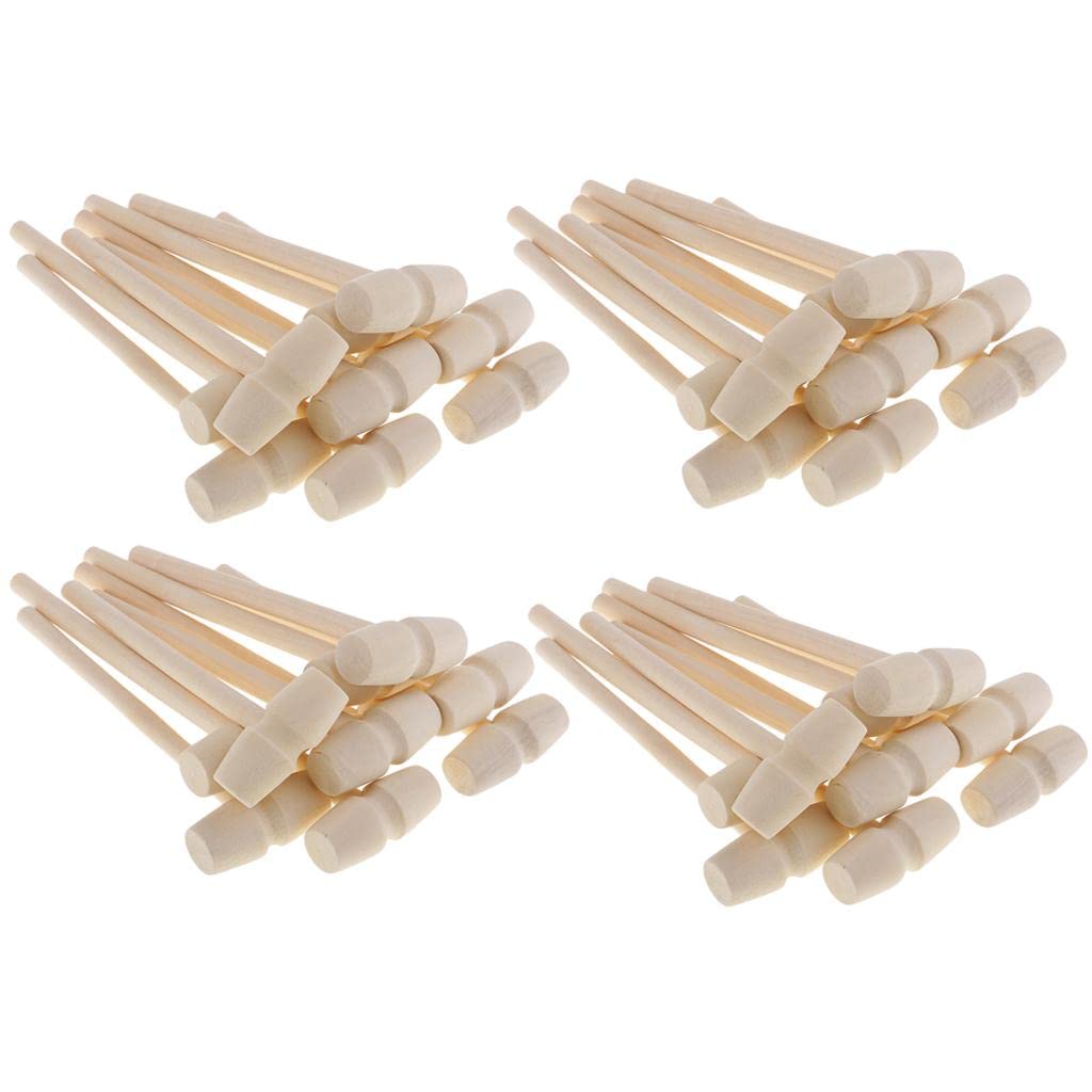 40 pièces de Mini Marteau en Bois Homard Petits Maillets Martelant Fruits de mer Coquille fissure Marteau Arts Artisanat Fourniture
