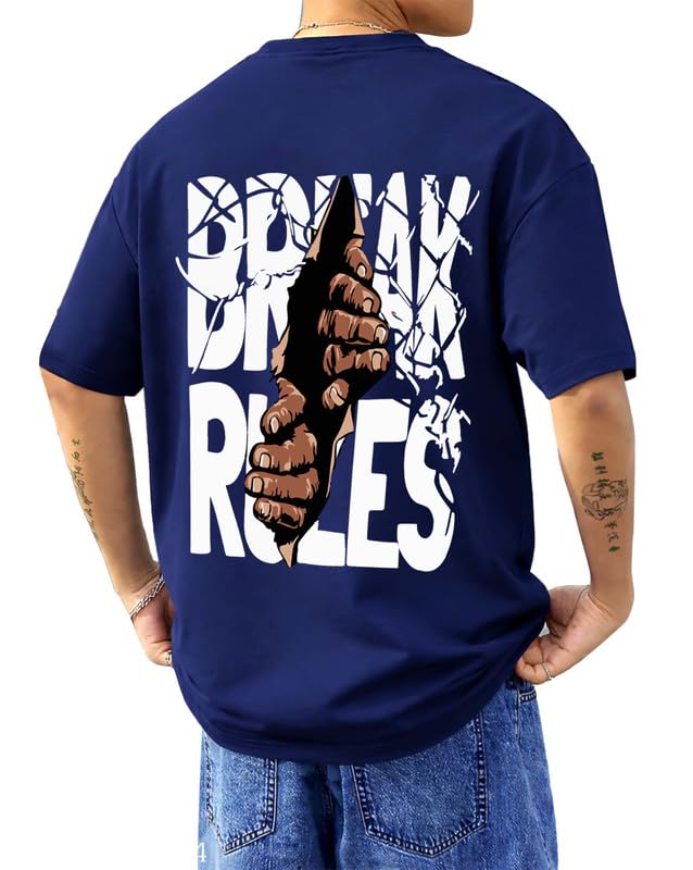 AUSK Baggy Hip-Hop T-Shirt for Men – Graphic Printed T Shirts || Oversized Men Tshirt || T-Shirts