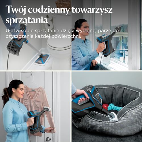 BISSELL PowerFresh Slim Steam, odkurzacz parowy 3 w 1, możliwość przekształcenia odkurzacza parowego do podłóg w ręczny odkurzacz parowy, lekki, wielofunkcyjny, w zestawie narzędzia, 4268N
