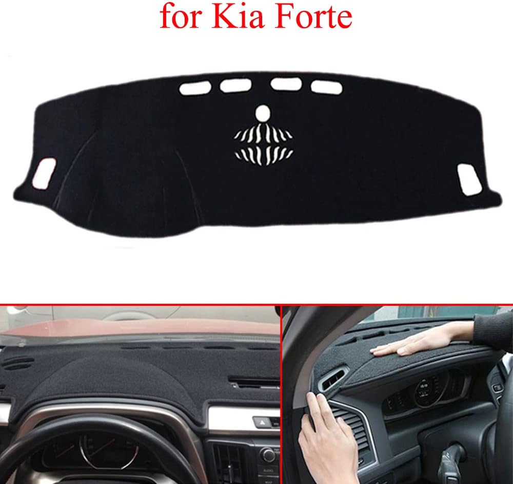 New 1pcs Black Non-Slip Dash Mat Dashboard Mat Dash Carpet Dash Covers Dashboard Cover for Kia Forte 2019 2020 2021 2022 2023