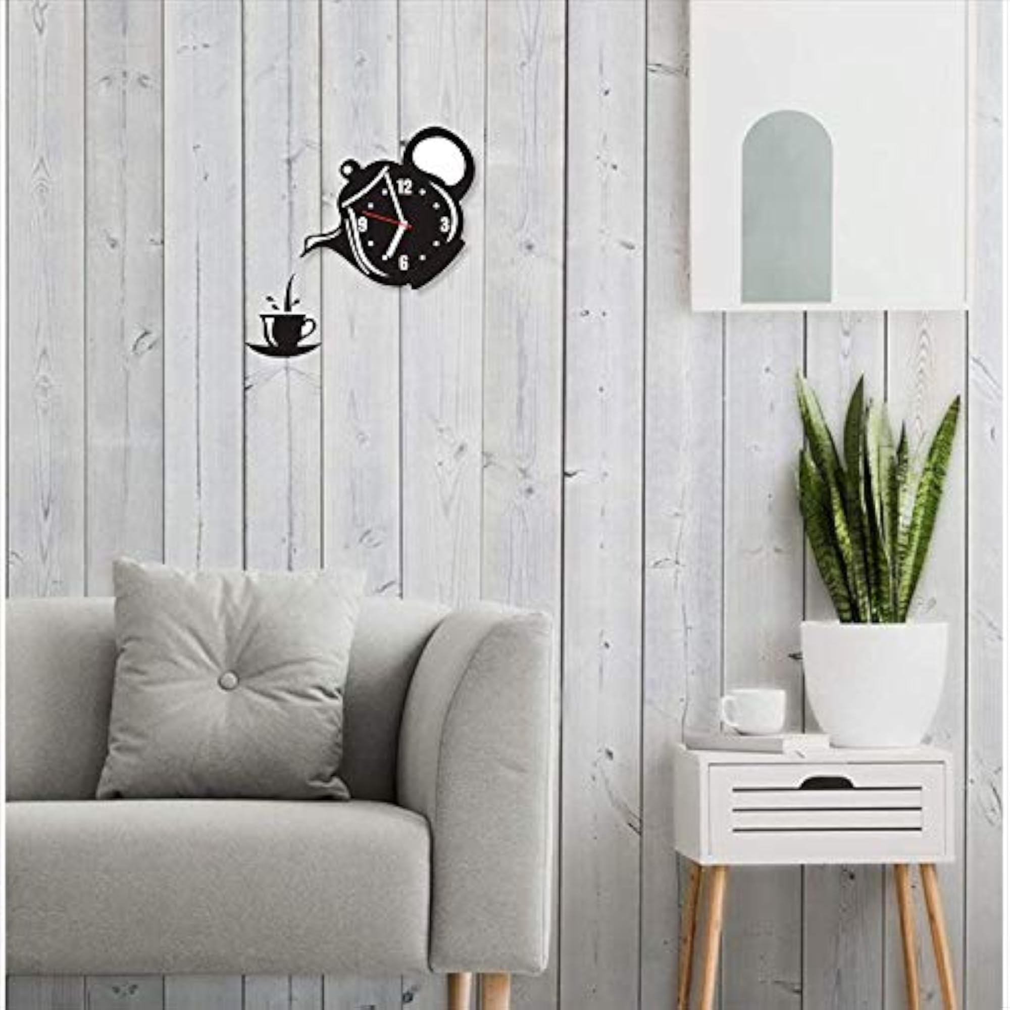 3D Tea Pot & Cup Designer Acrylic Wall Clock