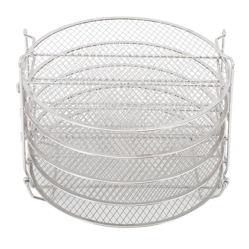 Dehydrator Rack Dehydrators Stainless Steel Cooker Rack Fit for 6.5qt 8qt Stackable Stainless Steel Stand Accessories 5 Layer