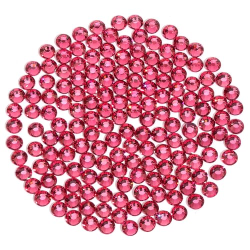 Image of Rhinestones Non Hotfix Flatback Rhinestones for Crafts Glass Nail rhinestones Nail Gems Crystals Rhinestones for Makeup Bags Shoes Decoration DIY(SS20,1440pcs,Rose)