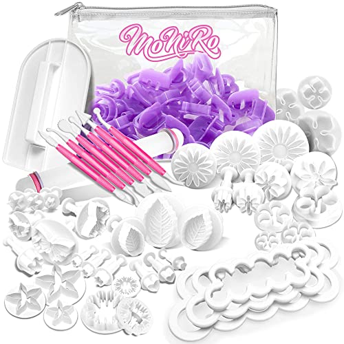 Kit di stampi per fondente MoNiRo 98 pezzi - lettere, numeri e forme...
