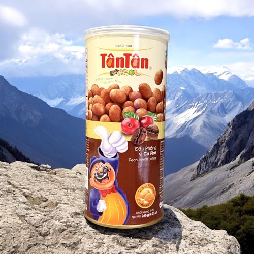 Image of Combo - Peanuts With Coconut and Peanuts with Coffee - Dau Phong Vi Cot Dua va Dau Phong Vi Ca Phe - 9 Oz per Can with 2 Cans per Order