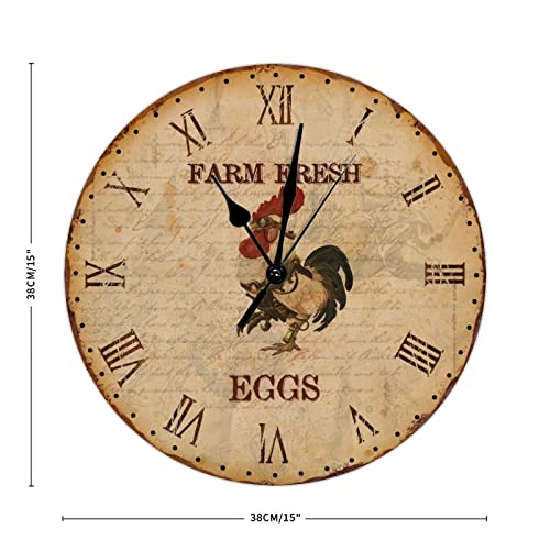 Horloge murale rustique anti tic-tac pour préserver le sommeil - 3