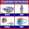 Ceramic Glue, Best Super Clear Glue for Porcelain, Pottery and China Repair, Food Safe Adhesive Kit for Mugs and Dishes, Also Effortlessly Bonds Wood, Glass, Plastic, Shoe, Crafts DIY and More
