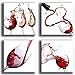 Produktbild Moderne Gemälde Wein 4 Stück 30 x 30 cm Karo Druck Leinwand Canvas Möbel XXL Wohnzimmermöbel Wohnzimmer Schlafzimmer Küche Büro Bar Restaurant Pub