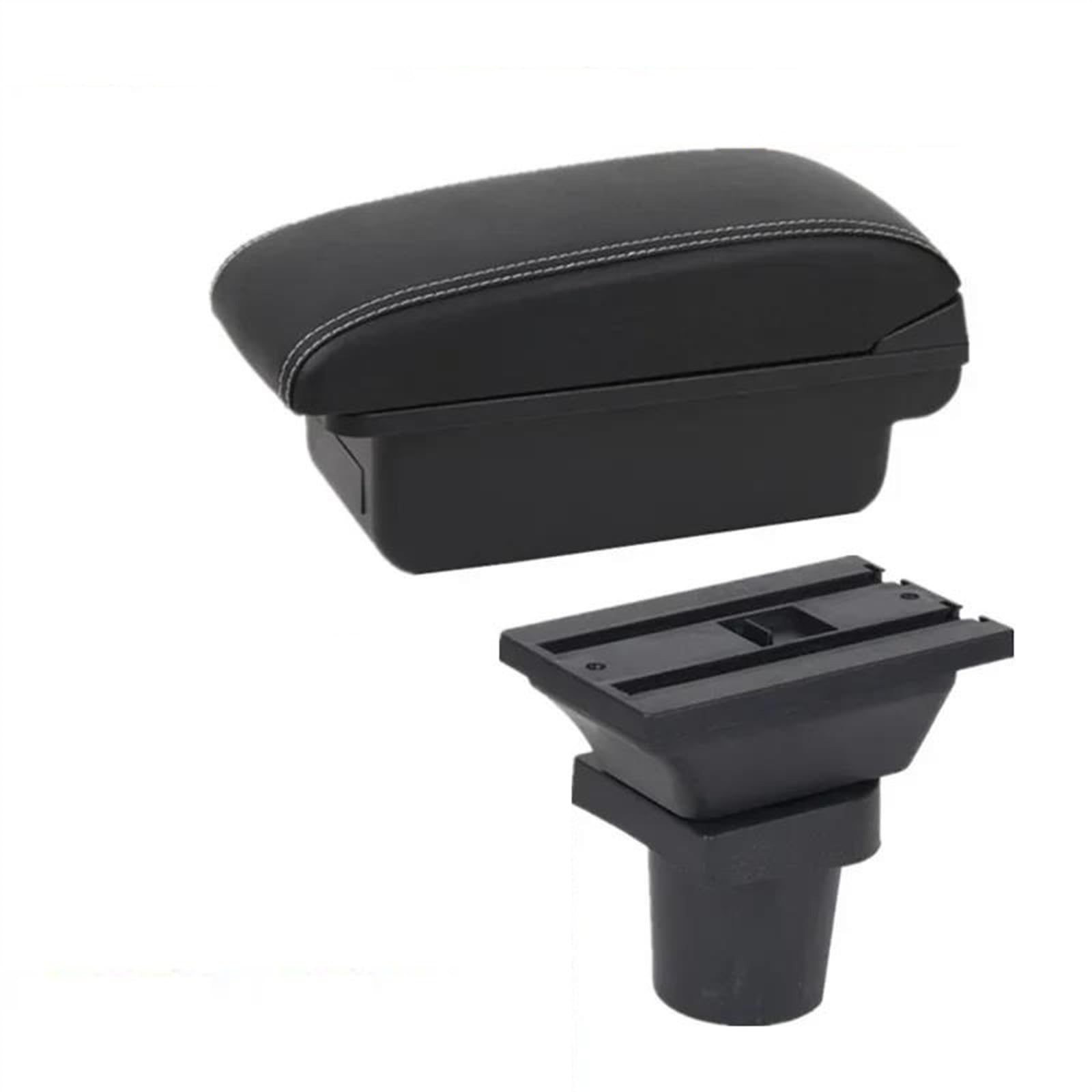NOHEEU Car Armrest Special Storage Box Modification Parts For Yaris 3 For Hybrid For Vitz(A1 white line No USB)