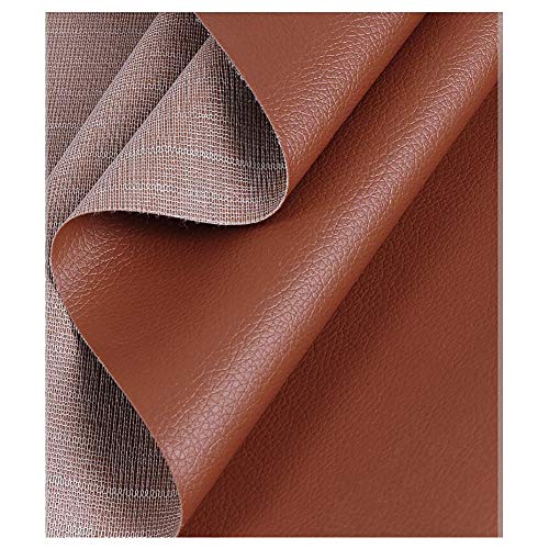 Similicuir marron imperméable épaisseur moyenne 1.38x7m pour canapé
