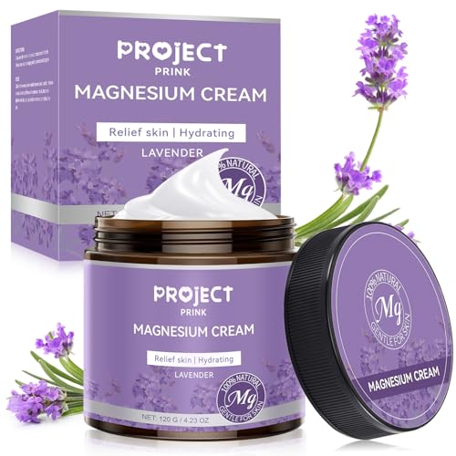Magnesium Cream for Tired Skin Non-Greasy Gentle Hydrating Formula with Natural Lavender Scent