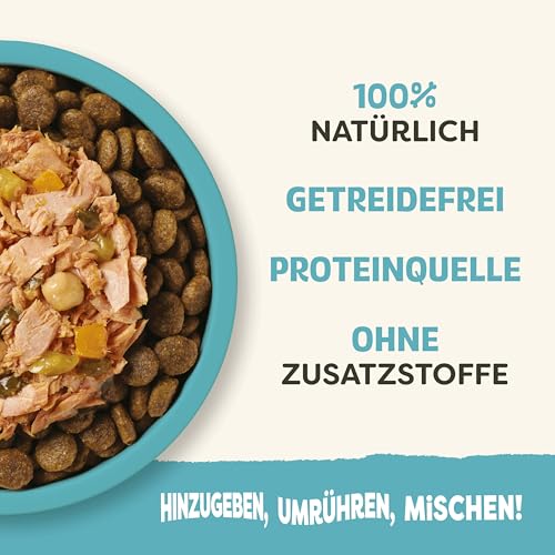 Applaws Premium Natural Nassfutter für Hunde, getreidefreier Fisch mit Gemüse in Brühe, Topping für Hunde 12 x 85g Packung