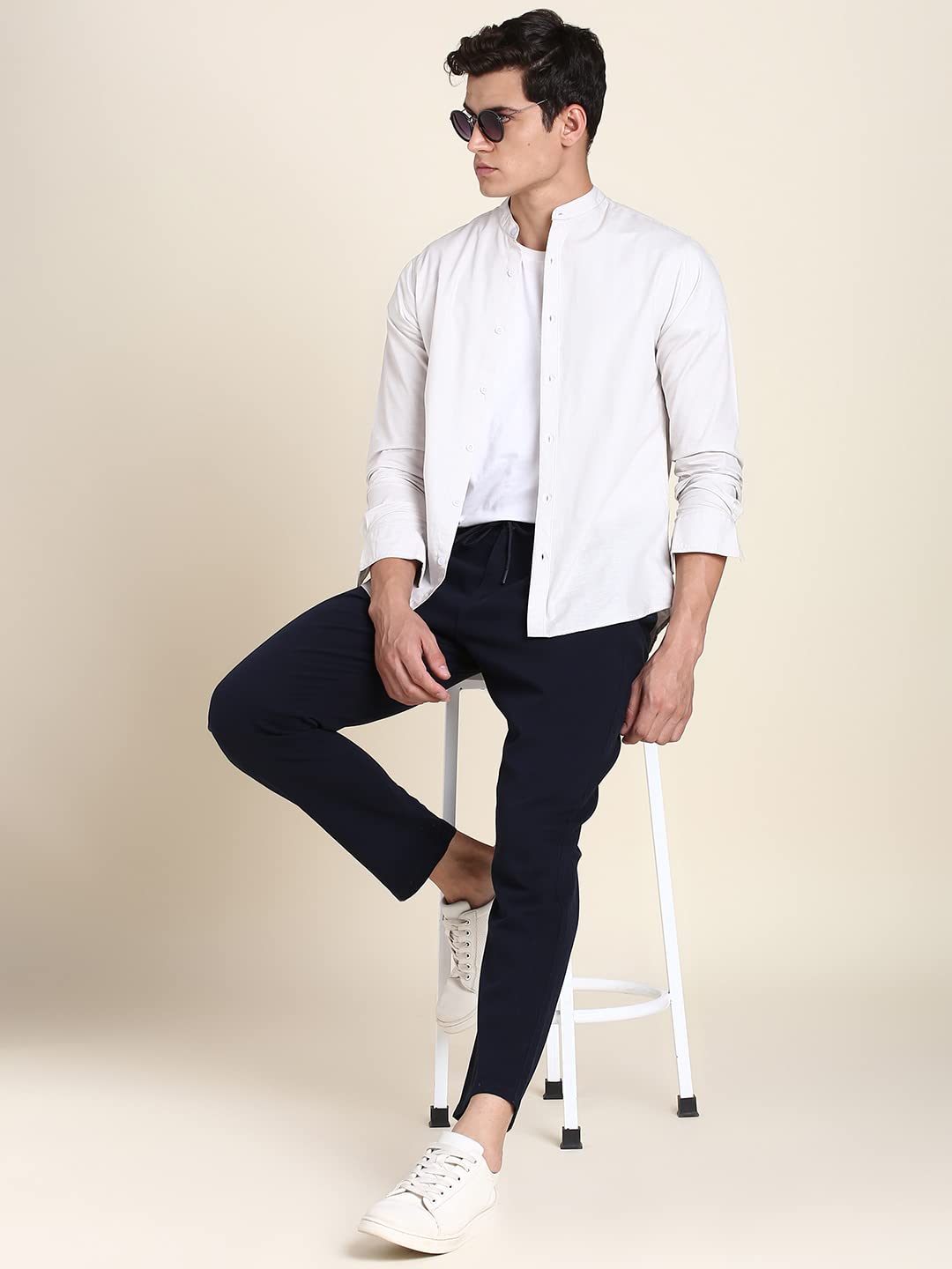 Dennis Lingo Pantalones chinos elásticos de algodón para hombre, ajuste regular, color liso, pantalones casuales con cordón en la cintura