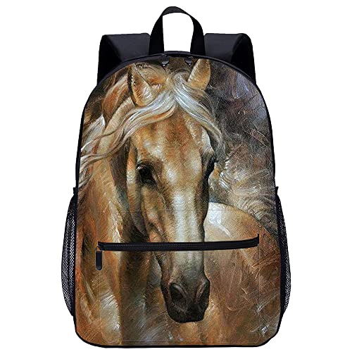 Sac à dos enfants à motif cheval pour la rentrée scolaire et les sorties du week-end en famille