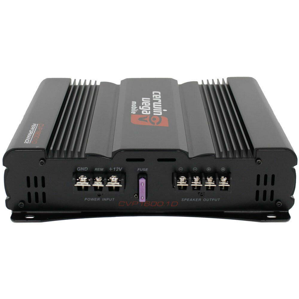 Cerwin Vega CVP 1600W Max Mono Amplifier, Class AB Car Audio Power Amplifier 1-Channel 2-Ohm 4-Ohm Stable