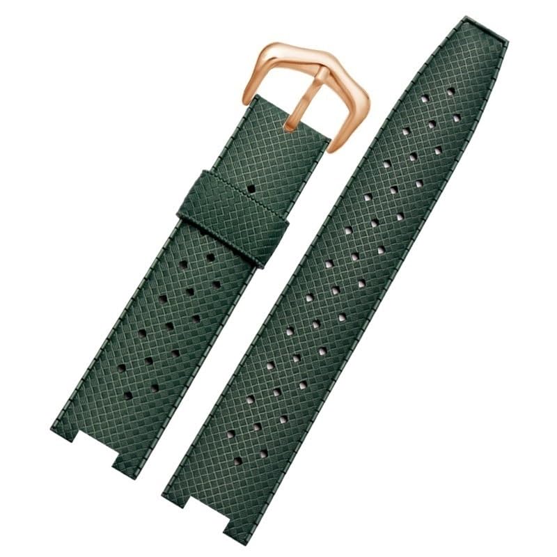 Bracelet montre caoutchouc pour Cartier Pasha accessoire chaîne crantée