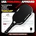 BAGAIL Pickleball Paddles, USAPA Approved Fiberglass Surface Pickleball Set, Lightweight Pickle Ball Rackets with 4 Balls, 1 Bag, Designed in California for Traction and Stability - 2 Pack, Black