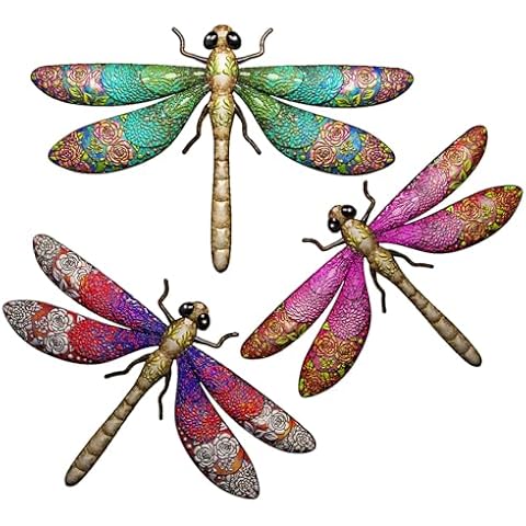 UXZCVIO Metal Dragonfly Garden Decor Cover