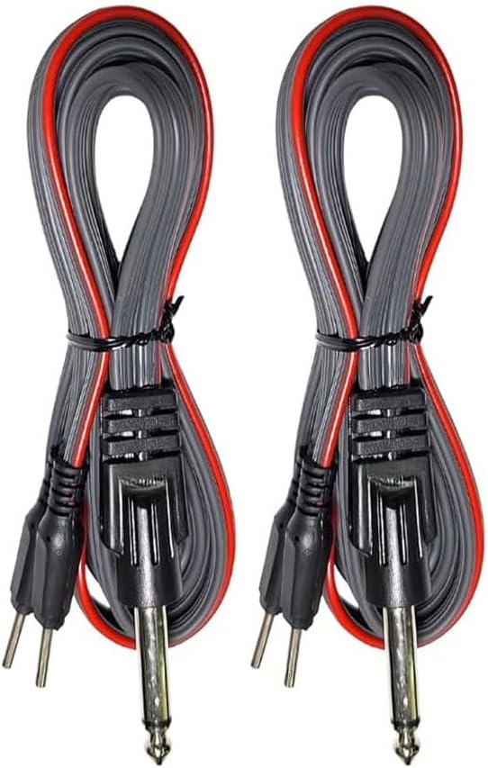 IFT Cable Set for Physiotherapy Devices | 4-Piece Interferential Therapy Wire Pack (2 Red, 2 Black) | Professional Clinic Use