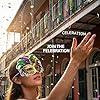 Habbiful 6 PCS Mardi Gras Masks Masquerade Mask for Women Paper Carnival Feather Face Masks for New Orleans Fat Tuesday Costume Cosplay Photo Booth Prop Supplies (A) #5