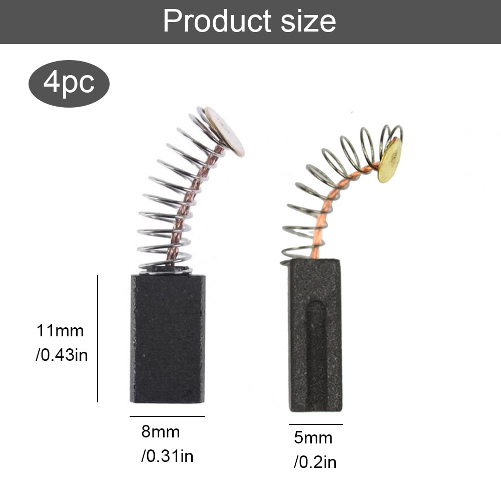 2 Spazzole Di Carbone Di Ricambio Per Motori Elettrici Motore Elettrico Smerigliatrice Angolare Parte Accessori Per Utensili Elettrici 20x6x5mm - Foto 7