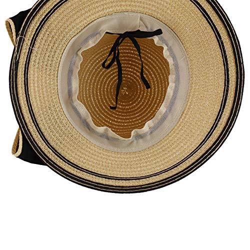 Trendy Apparel Shop Youth Girl's Bow Trim Paper Braid Cloche Sun Hat4