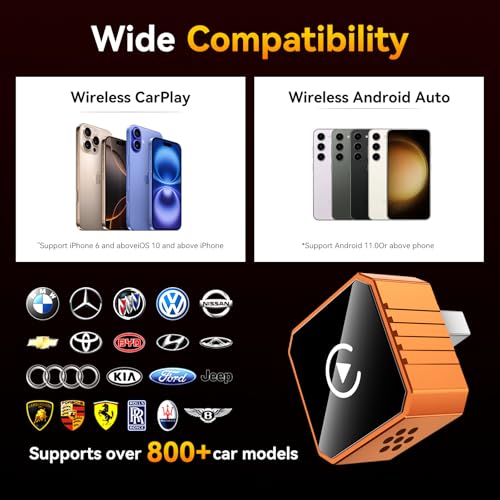 Wireless CarPlay Adapter for Apple Only, 2026 Upgrade Mini Aluminium CarPlay Adapter Converts Wired to Wireless CarPlay - image 2