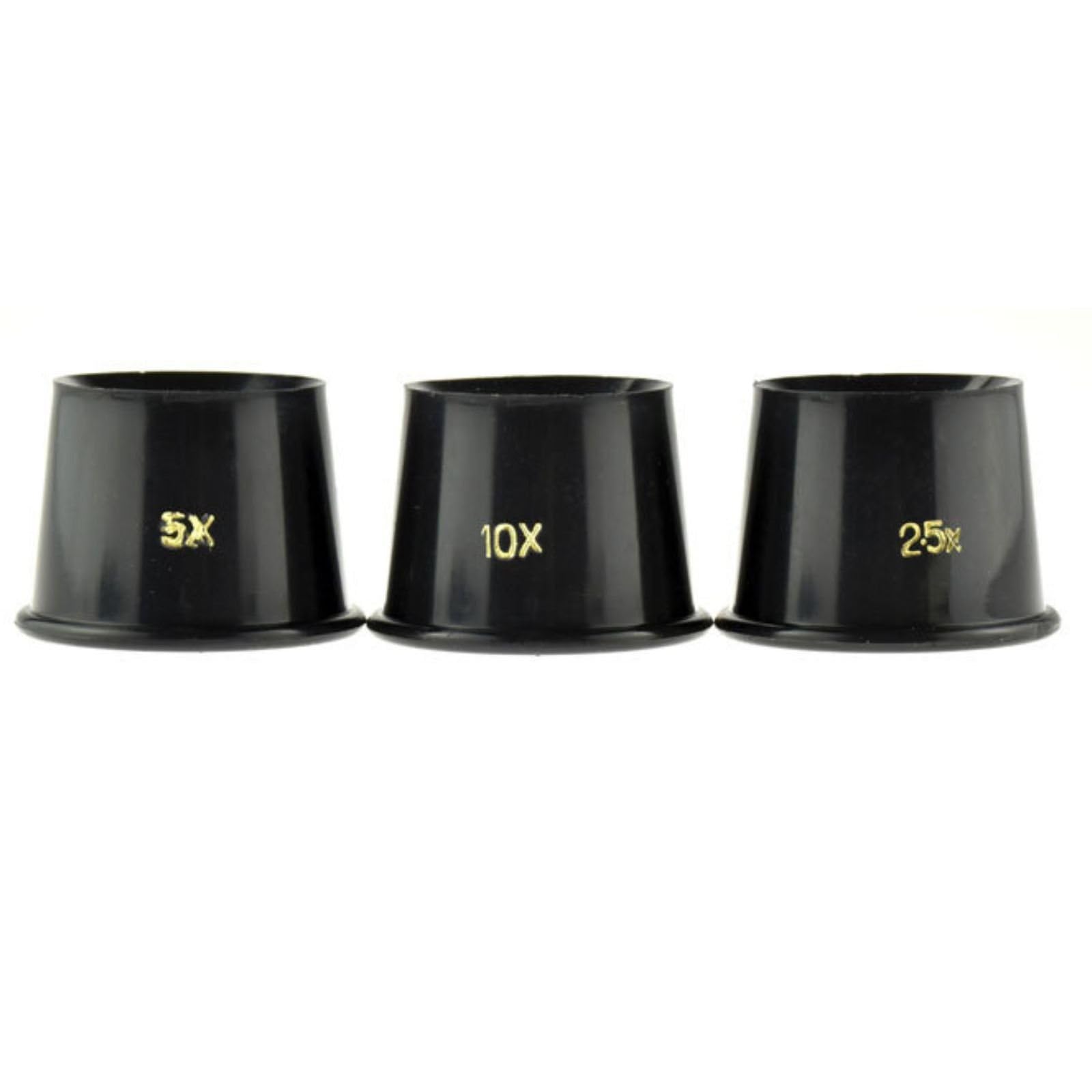 ToolTreaux 3pc Jewelers Eye Loupe Set 2.5X 5X 10x Mag Power Storage Container
