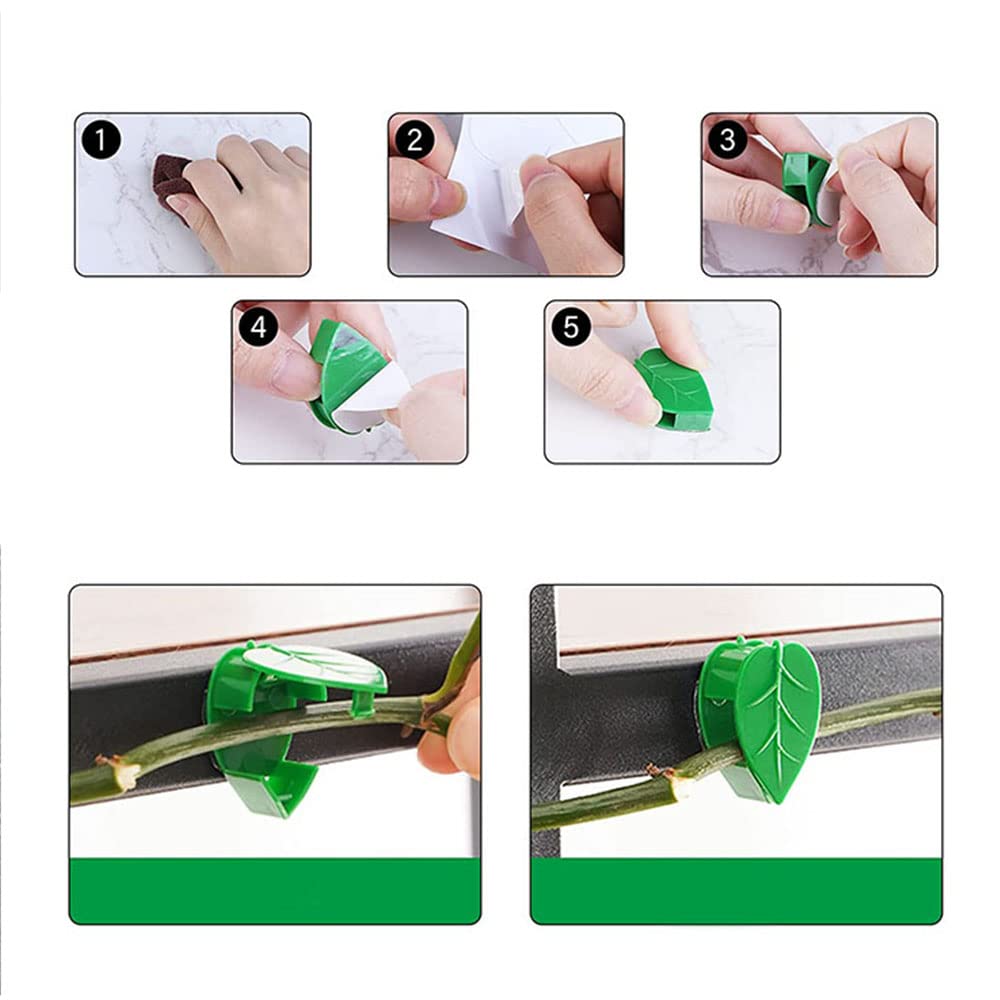 Produktbild von Plant Holder Yoosso 60 Stück Pflanzenhalter Wand, Pflanzenclips Wand Pflanzenwand Kletterpflanzen Halterung Pflanzenclips Für Kletterpflanzen Plant Climbing Wall Garten Pflanzen Stängel Plant Support Figures