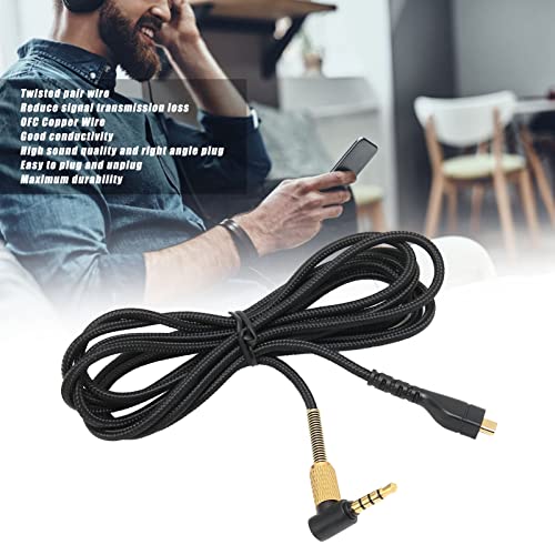 Cabo adaptador de extensão de áudio, OFC Fio de cobre Fio trançado de 2 m / 6,7 pés Cabo de áudio Ân