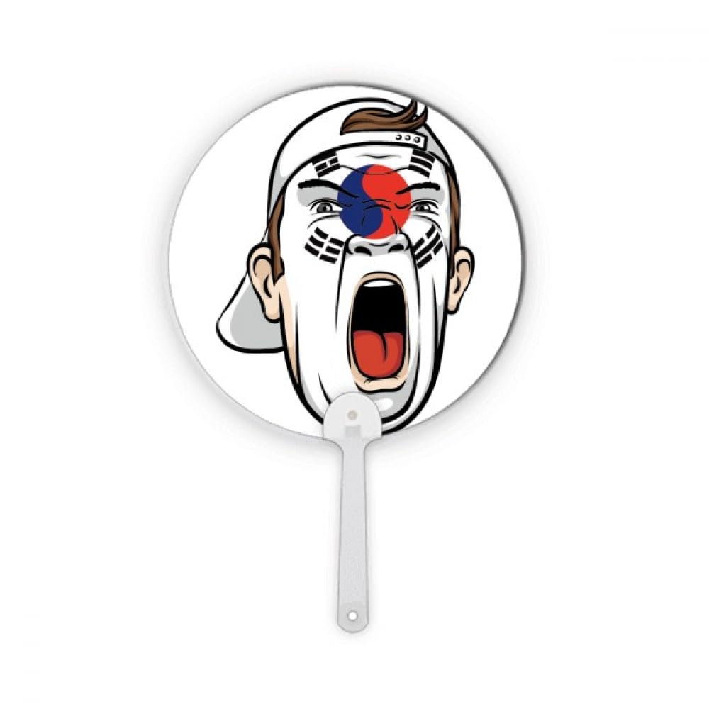 Drapeau de la Corée maquillage tête de ventilateur rond en plastique pour décorations