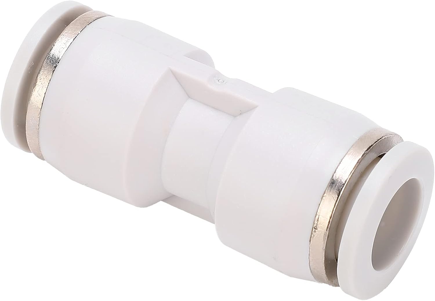 Straight Pneumatic Fittings, 10Pcs 4/6/8/10/12/14/16mm White PU Quick Air Line Couplings & Pneumatic Push To Connect Fittings for Pipe Tube(PU-10)