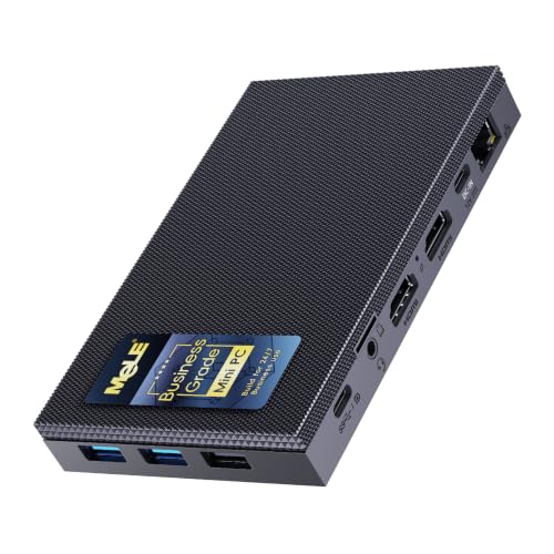 MeLE Mini PC Quieter 4C, N100 Fanless Mini PC 16GB RAM 512GB