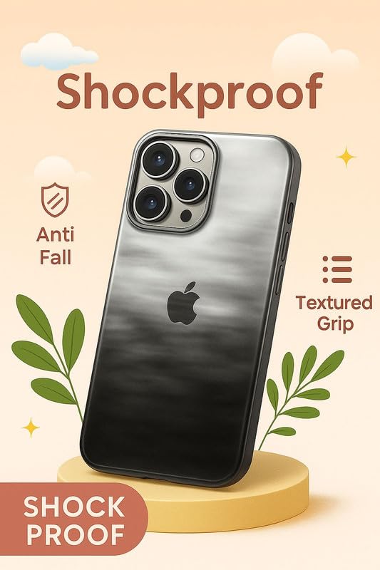 Image of COVERLY PC Ombre Holographic for iPhone 15 Case,Luxury Rainbow Gradient Lens Cover [Compatible with Mag-Safe] Shockproof Sparkly Cute Women Girl Protective Case Cover Case for iPhone 15,Black Glitter