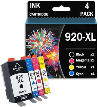 920XL 920 XL Ink Cartridges Combo Pack Compatible Replacement 920XL for HP Officejet 6000 6500 6500 6500A 7000 7500 7500A Printers