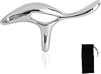 Vista 1 de Gua Sha Point - Herramienta de masaje de acero inoxidable para masaje de tejido profundo, diseño ergonómico, masajeador de acupresión para cuello