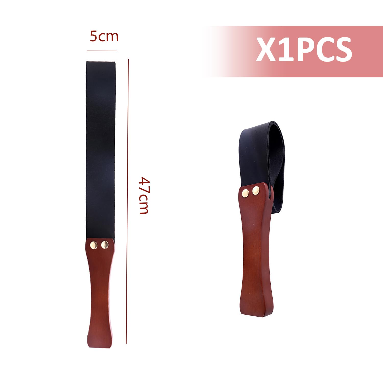 Frusta da Equitazione 1 Pezzo con Manico in Legno, Frusta da Equitazione in Pelle Pu, Strumenti di Impatto, Accessori per L'Equitazione, Accessori per L'Allenamento di Guida