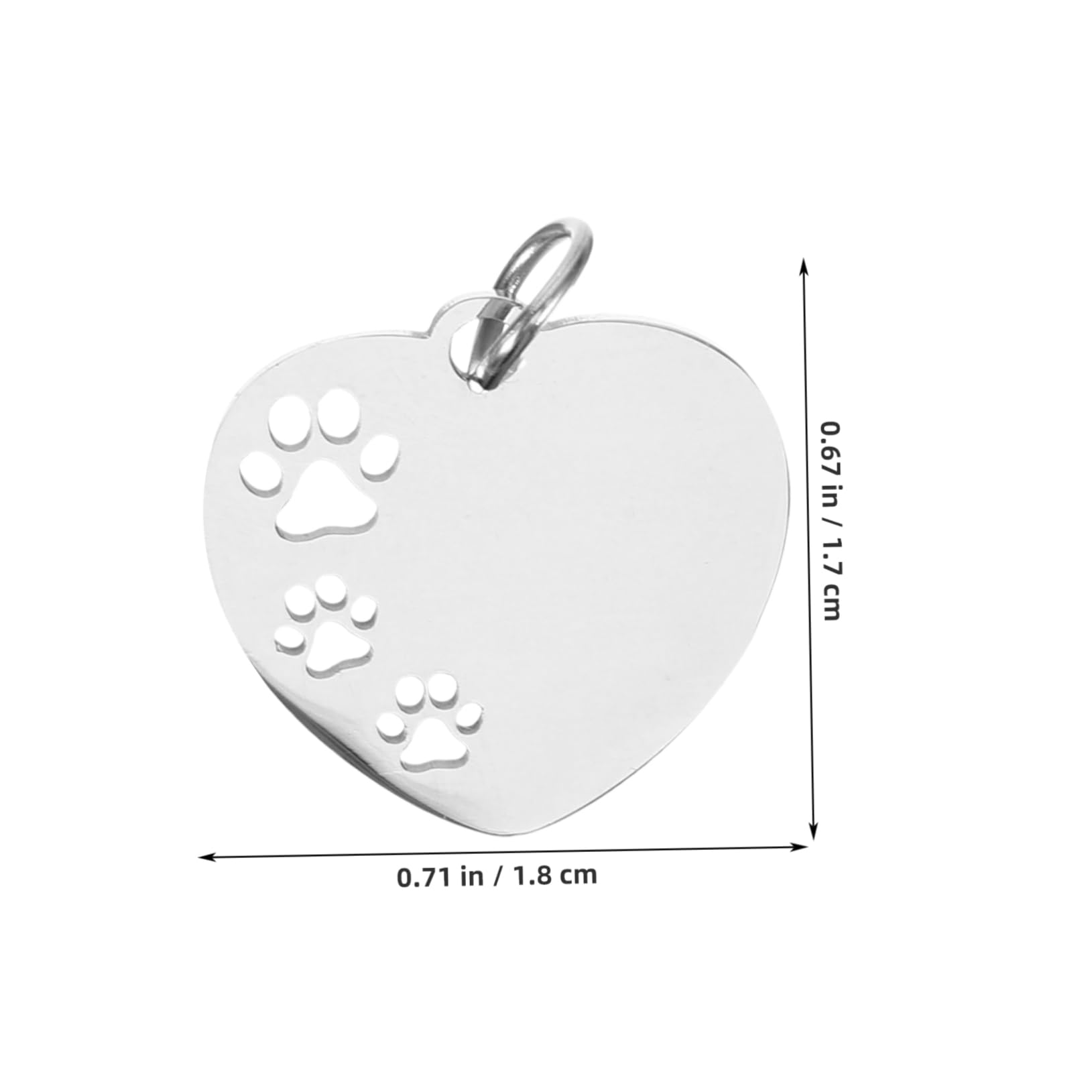 BESPORTBLE 50 Pièces Pendentif Plaque d'identité Pendentif Acier Inoxydable médaille personnalisée étiqueter Animal de Compagnie étiquette de nom de Collier de étiquettes pour Chiens