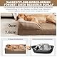 JOEJOY Orthopädisches Hundebett Grosse Hunde, Memory Foam Hundesofa XL, Abnehmbarem Waschbares Hundebett Orthopädisch, 107x81x16 cm Eierförmiger rutschfest Hundecouch, Braun