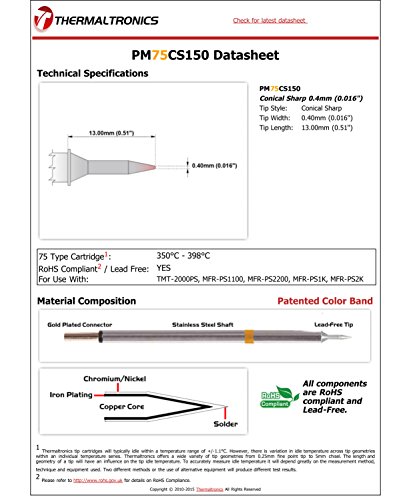 Image of Thermaltronics PM75CS150 Conical Sharp 0.4mm (0.016in)