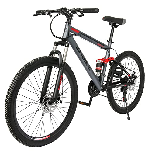 Mountain Bike 26-Inch Outdoor Sports, 21-Speed,High Carbon Steel Mountain Bicycle For Men And Women Flat Bar Road Bike Men (Black, 142 * 73 * 20Cm) #TOP2