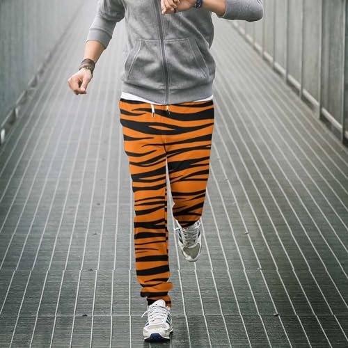 Tiger Stripes Pattern Man Sweatpants Casual Trousers Long Pants 3D Print Sport Pants Elastic Pant3