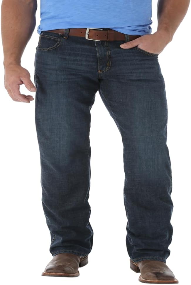 Wrangler WRT20TW Trail Worn Retro Boot Cut Mens Jeans