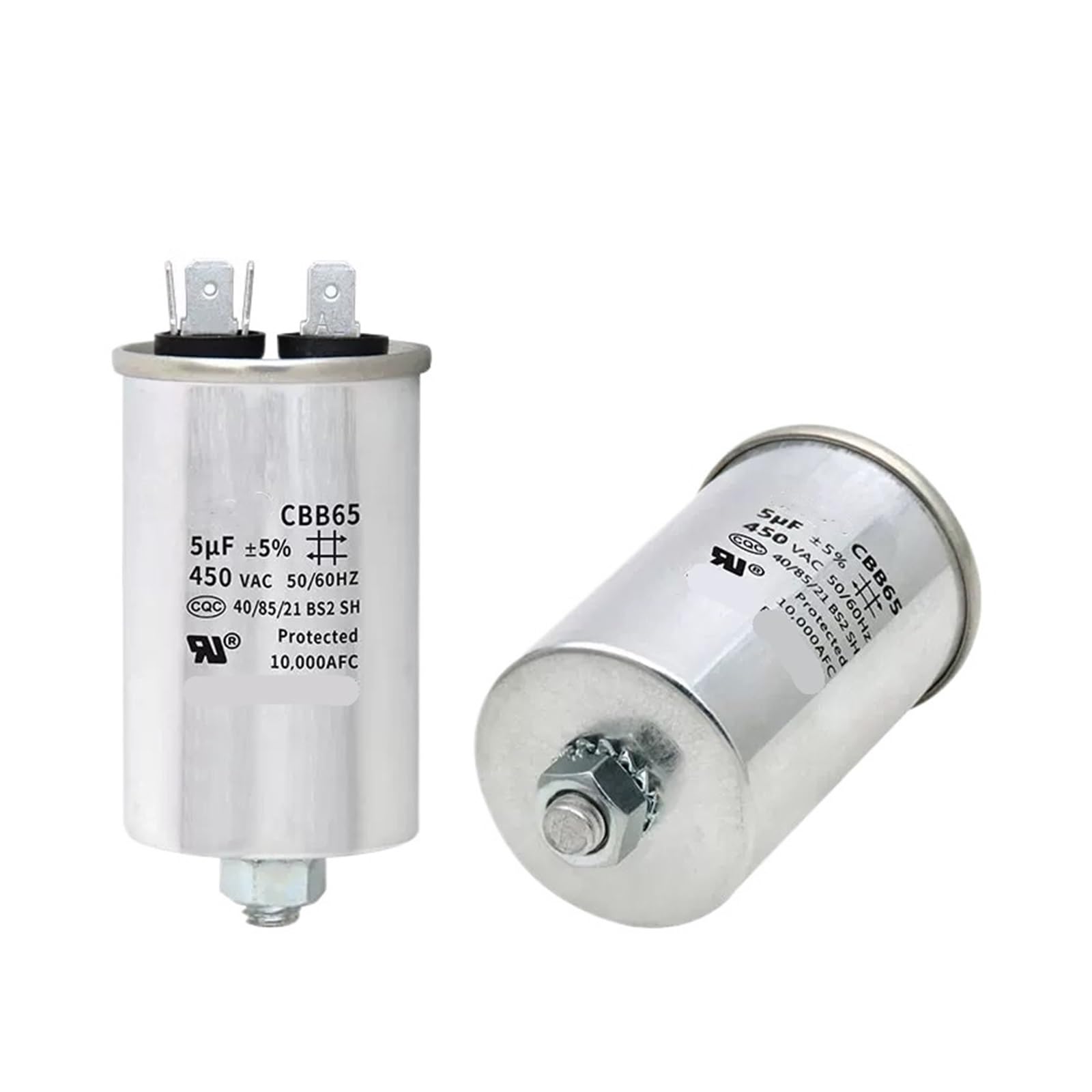 KSZHZYMGX 1PCS CBB65 capacitor bottom with screw 5UF 10UF 15UF 20UF 25UF 30UF 35UF 40UF 50UF 60UF 70UF 80UF 100UF 450V screw(CBB65 6UF)