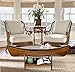 SAILINGSTORY Wooden Boat Canoe Coffee Table Lake House Decor Nautical Coastal Coffee Table Side Table with Shelf Antique Honey Finish