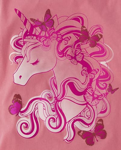 Image of The Children's Place Girls' Unicorns,Butterfly Short Sleeve Graphic T-Shirts,3 Pack