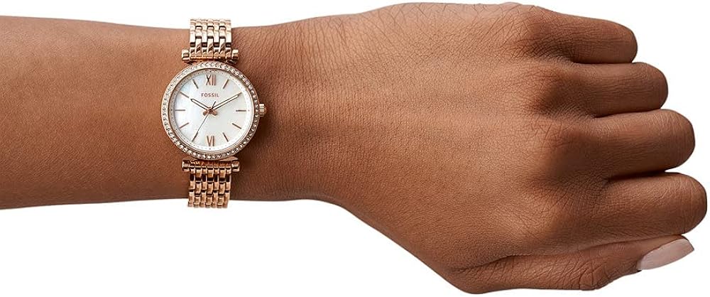 Fossil - Orologio da Donna Carlie Mini, misura cassa 28 mm, movimento al quarzo, cinturino in acciaio inossidabile Fossil - Orologio da Donna Carlie Mini, misura cassa 28 mm, movimento al quarzo, cinturino in acciaio inossidabile