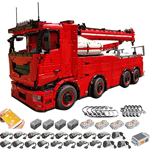 OWAHO Technologie Bausteine LKW mit Kran Modell 10180 Stück Technic Ferngesteuert LKW Abschleppwagen Modell Kompatibel…