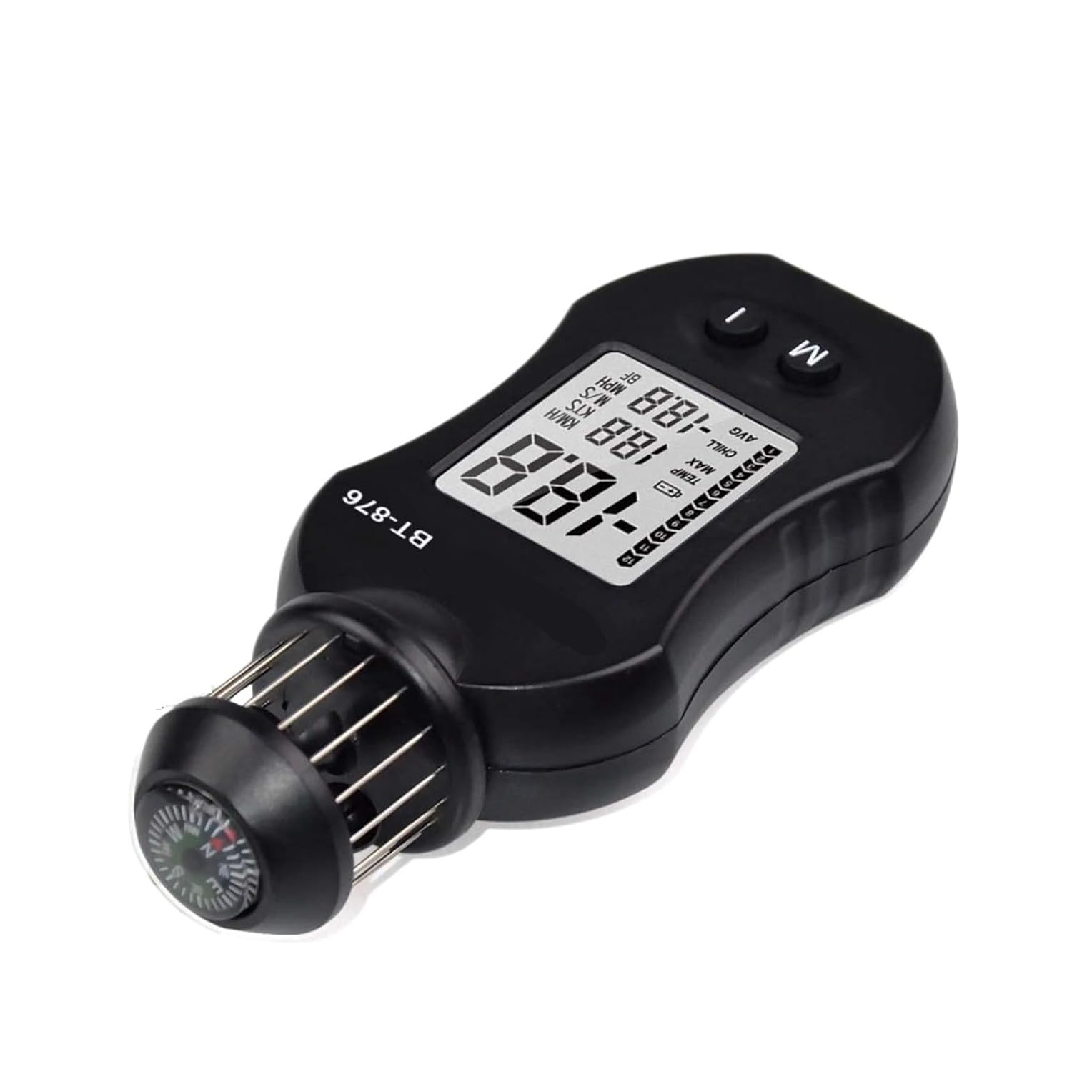 Mini Cup Anemometer, Handheld Flow Meter for Measuring Wind Speed and Volume.
